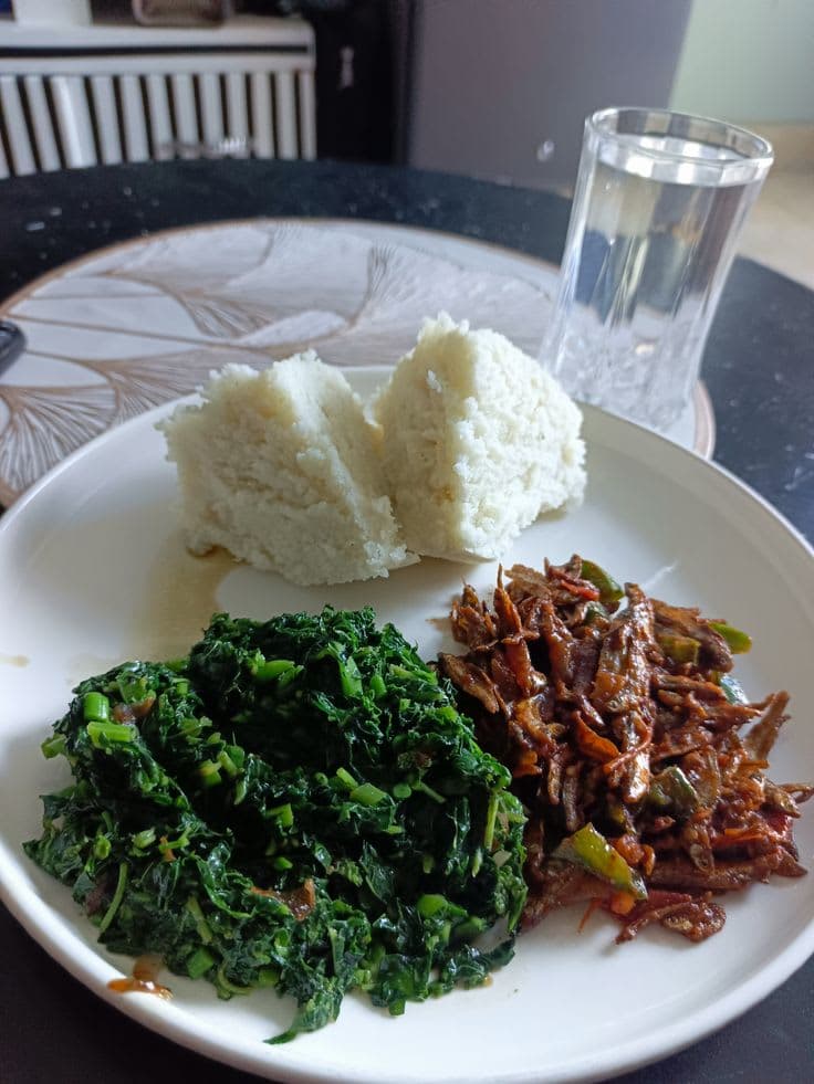 Ugali With Sukuma Wiki & Omena photo 1